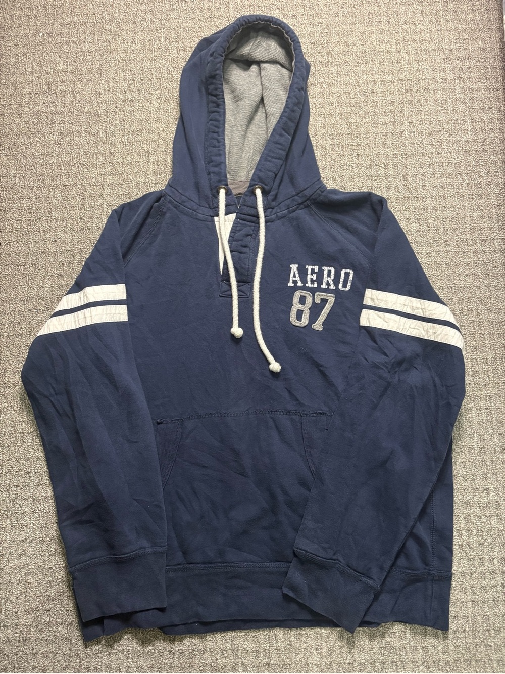 Y2K 2000s style Aero 87 Aeropostale Pullover Button up Hoodie | $25